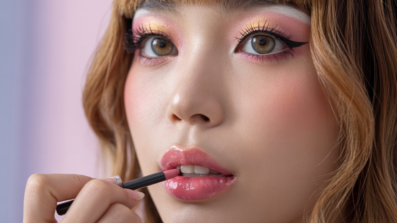 Step 7: Finish with Lips and Circle Lenses