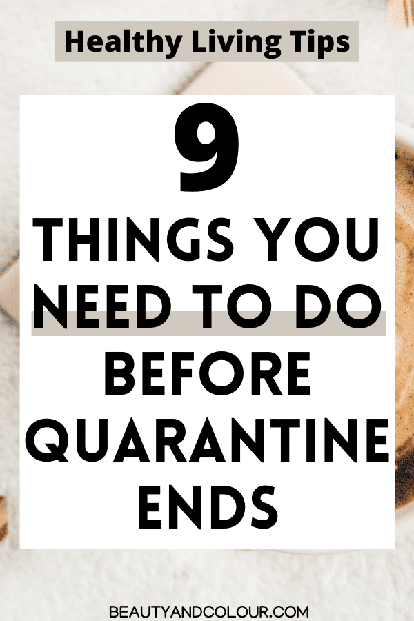 healthy living tips habits quarantine