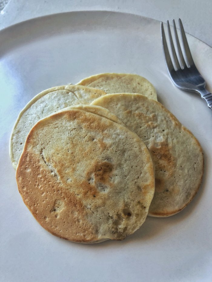 fluffy vegan banana pancake recipe five ingredients