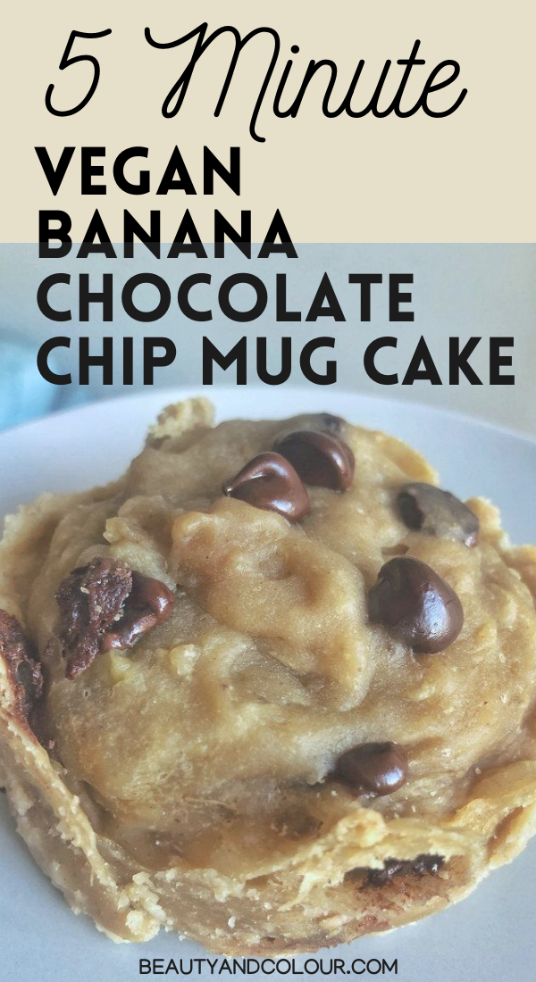 vegan banana chocolate chip mug cake recipe