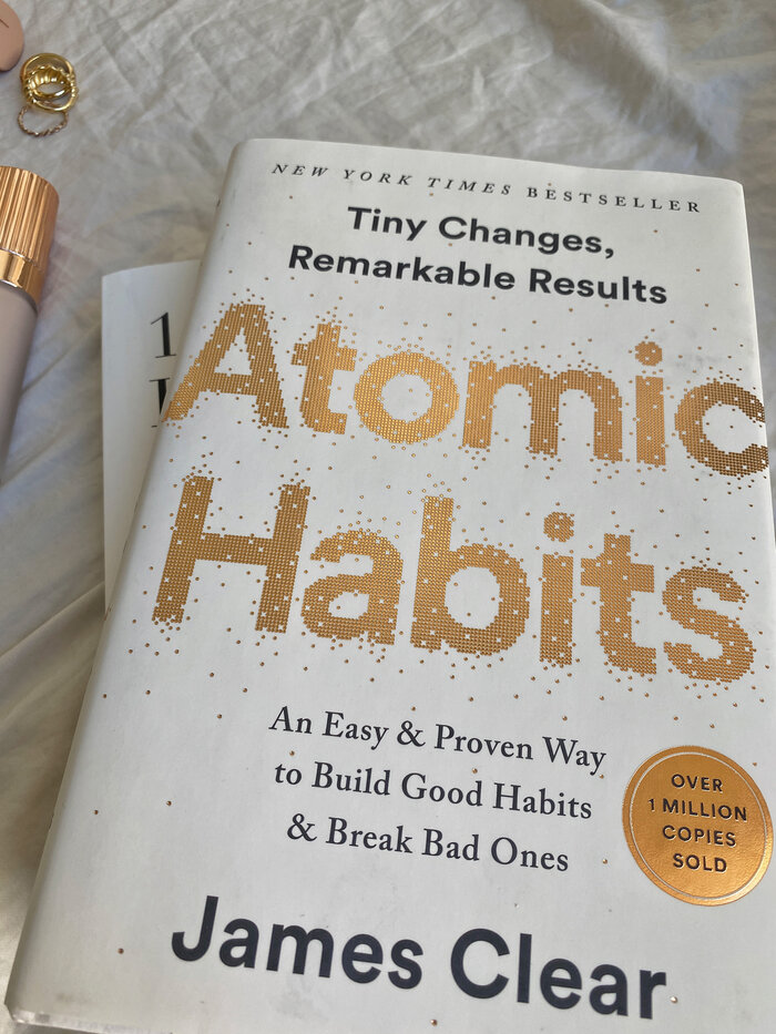 atomic habits book flatlay
