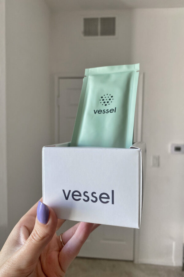 vessel health at home test kits against white wall