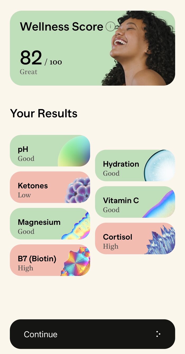 vessel health test results screenshot
