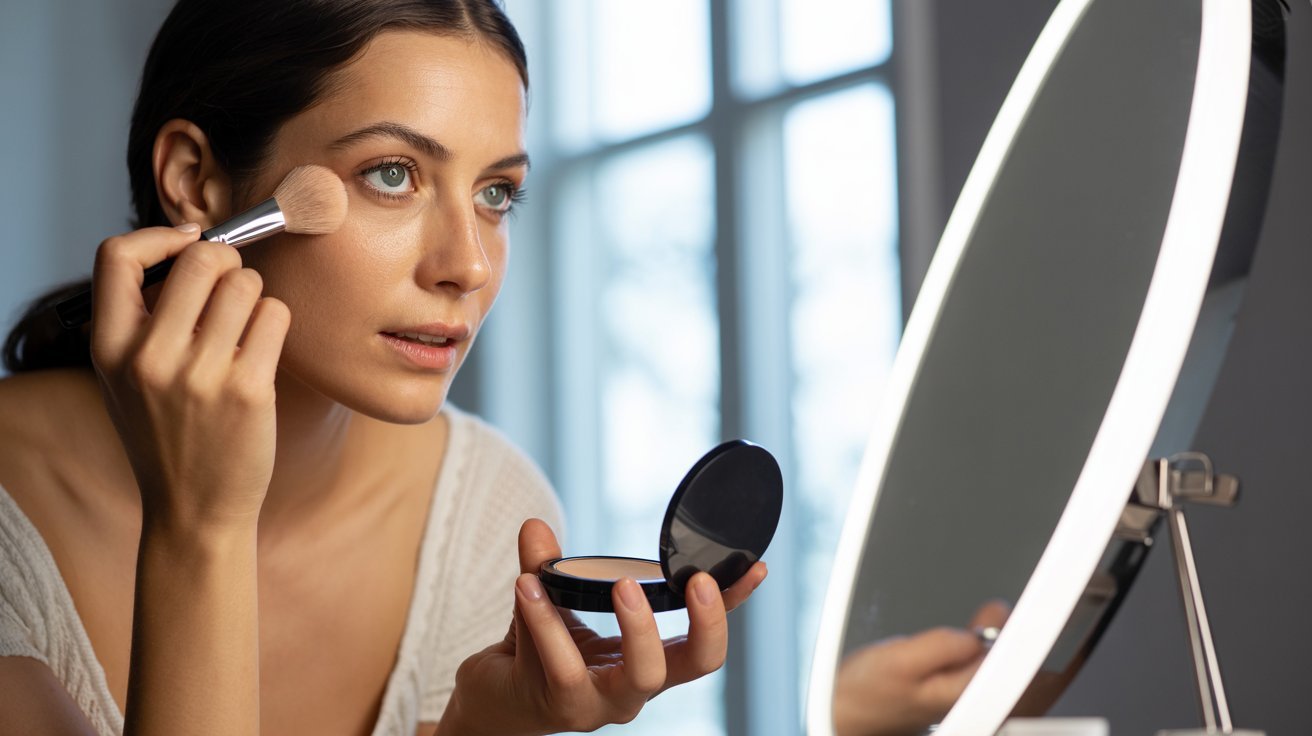 Two women of different skin tones standing together, smiling and engaging in conversation.