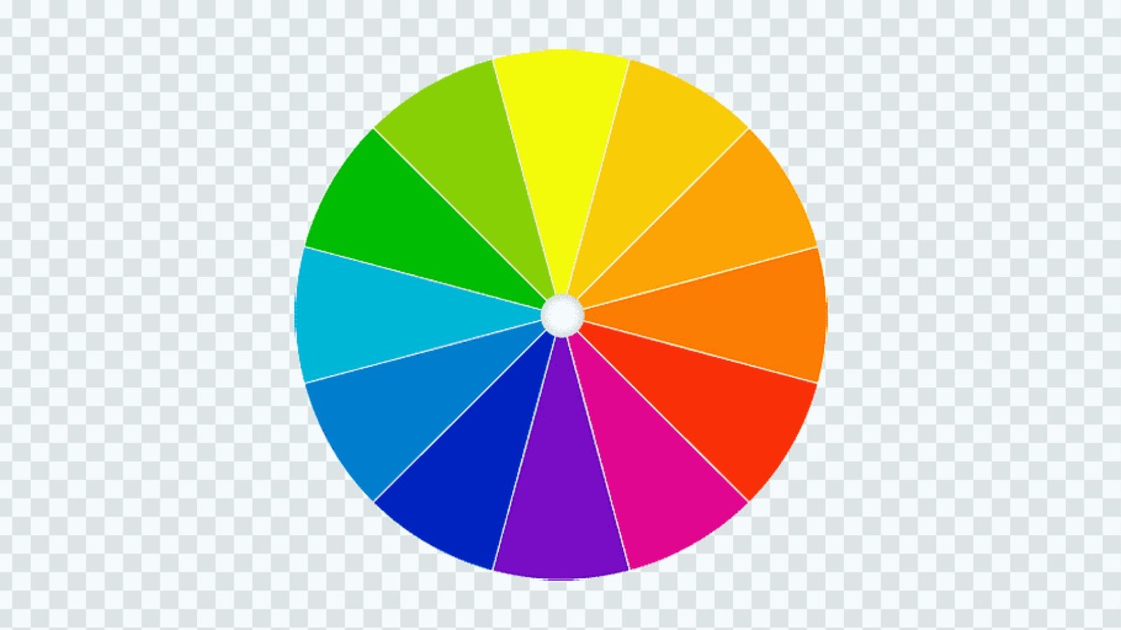 A vibrant color wheel displaying a spectrum of colors arranged in a circular format for visual reference and design purposes.
