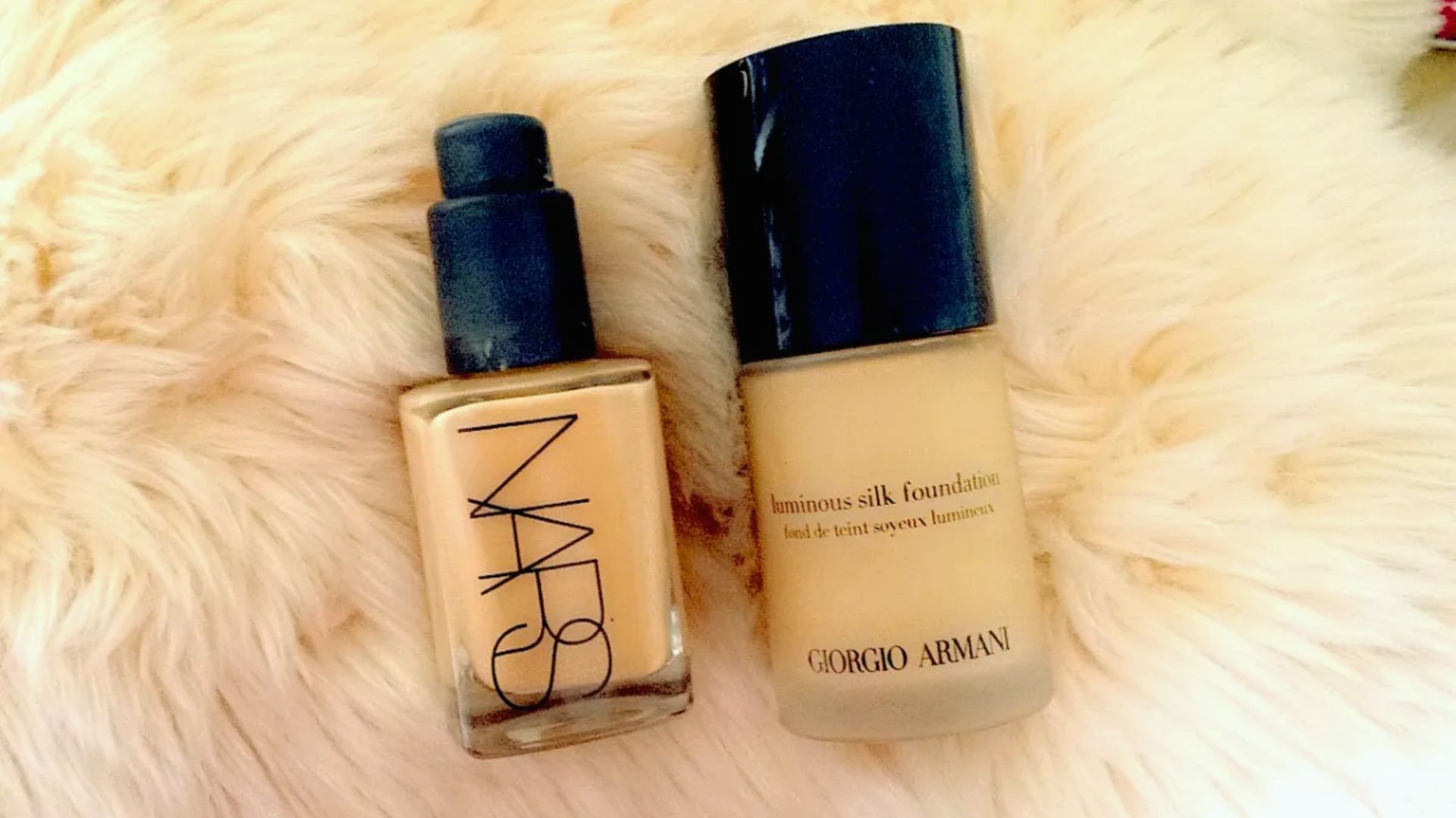 NARS Radiant Creamy Concealer and Foundation displayed together on a white background, showcasing their sleek packaging.