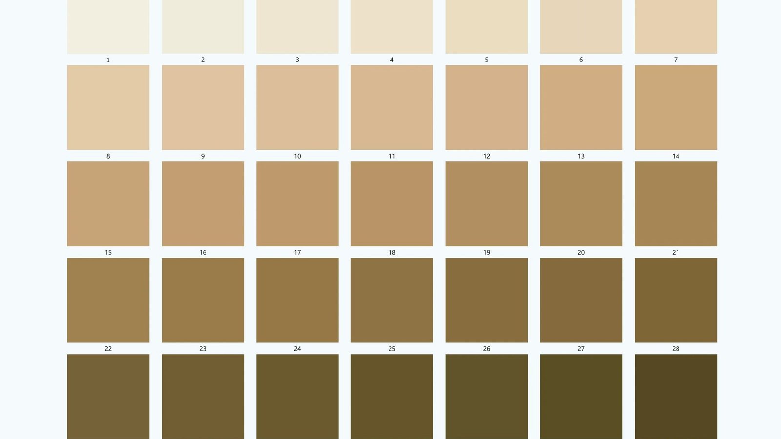 What Is a Skin Tones Chart